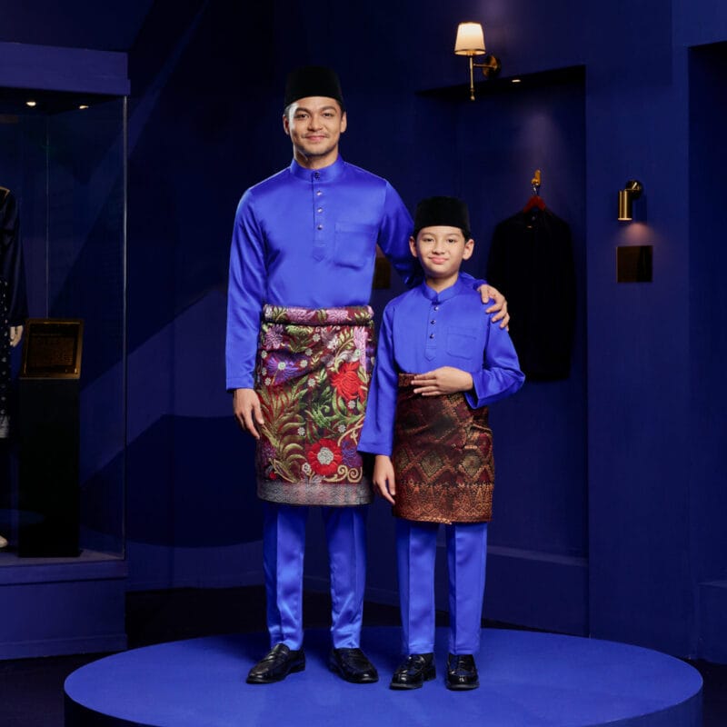 Baju Melayu Tailored Fit Plus Size - Royal Blue