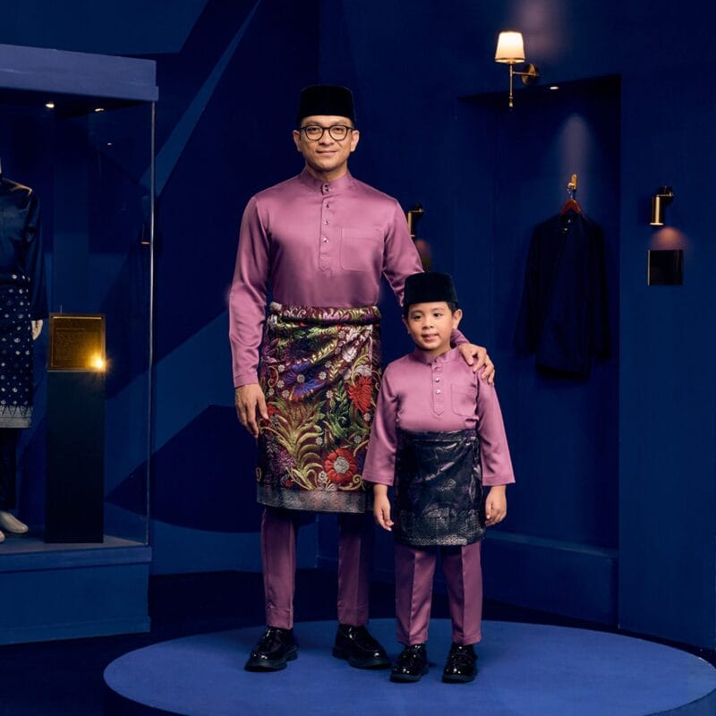 Baju Melayu Tailored Fit - Dusty Purple