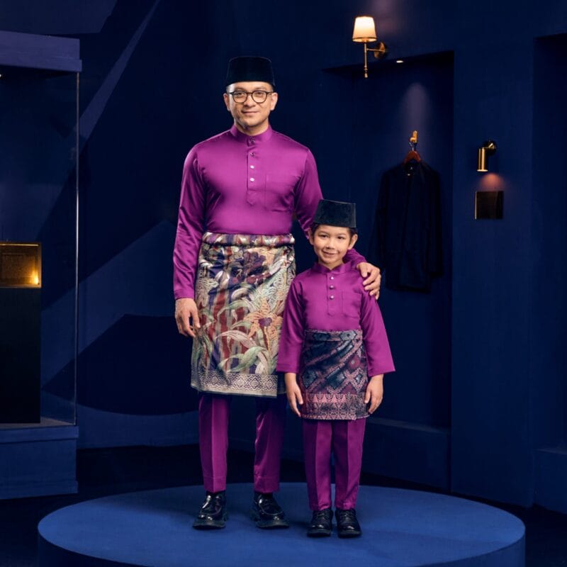 Baju Melayu Tailored Fit - Electric Purple