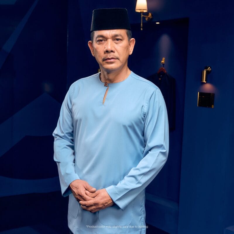 Baju Melayu Teluk Belanga - Moody Blue